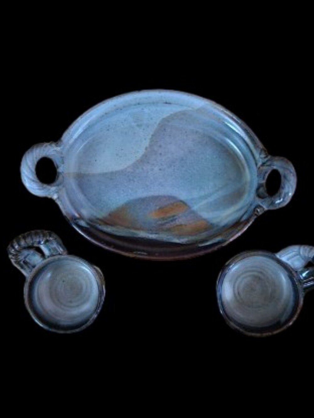 Vintage MCM Three-piece Studio Art Pottery Set